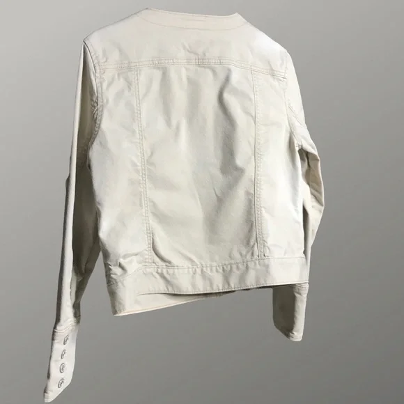 Gap khaki denim jacket with Mandarin collar. - Picture 4 of 5